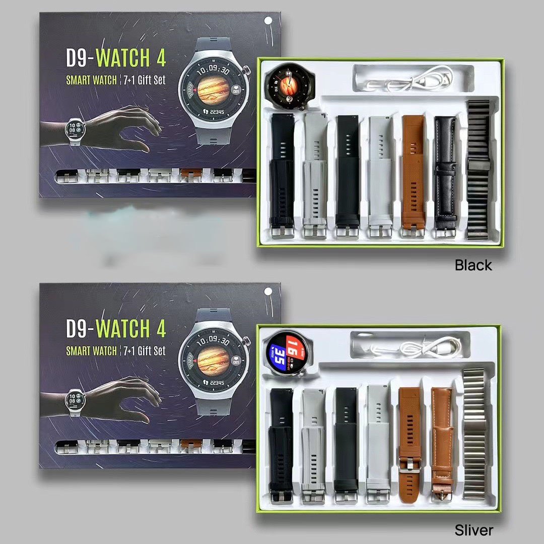 Wholesale Original Doufit Wear 7 in 1 set 2.1 inch Sports Men Watch Ultra D9- Watch4 Dual Smart Watches with 7 Straps Smartwatch