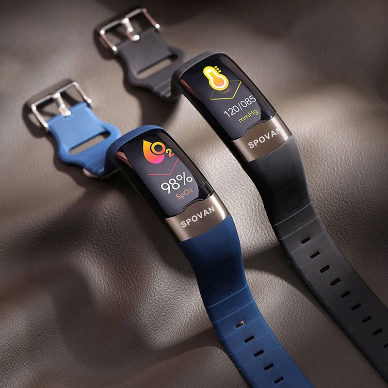Spovan H02 Pro ECG PPG Wristband Watch Smart Bracelet With Body Temperature