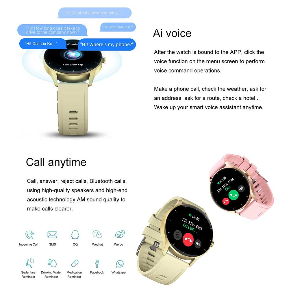 2023 Smartwatch HM50 Waterproof inteligente relogio smart watch BT calling smart watch with heart rate sensor fitness tracker