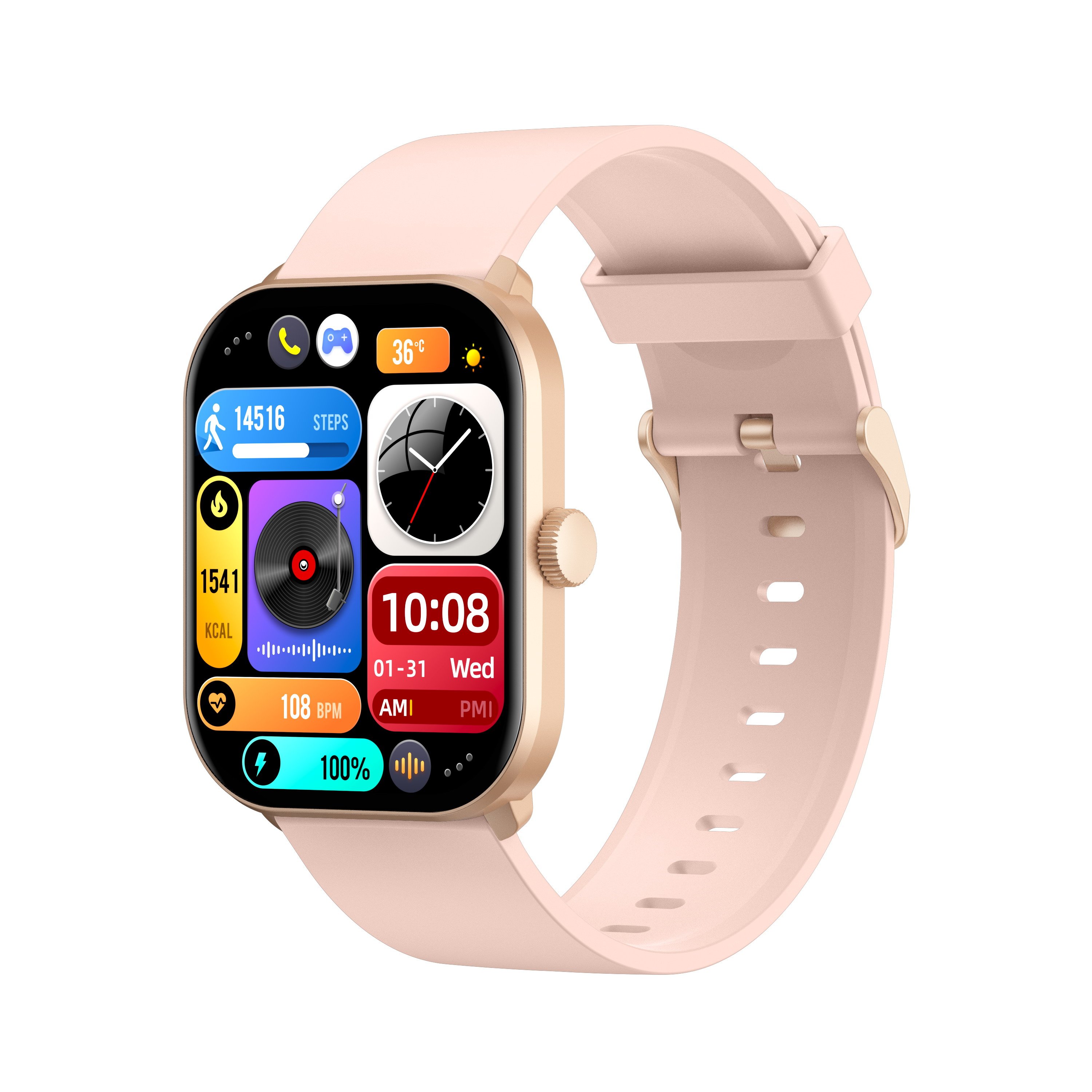 smart watch amoled display lady men heart rate fitness wristband magnet high quality Android montre connecte smart watch 2023