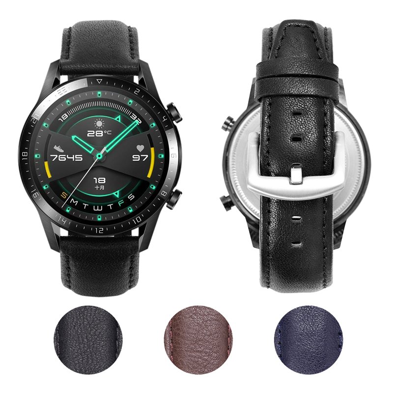 Genuine leather smart Watchbands 20 22mm quick release cow leather wristwatch loop watch strap for men
