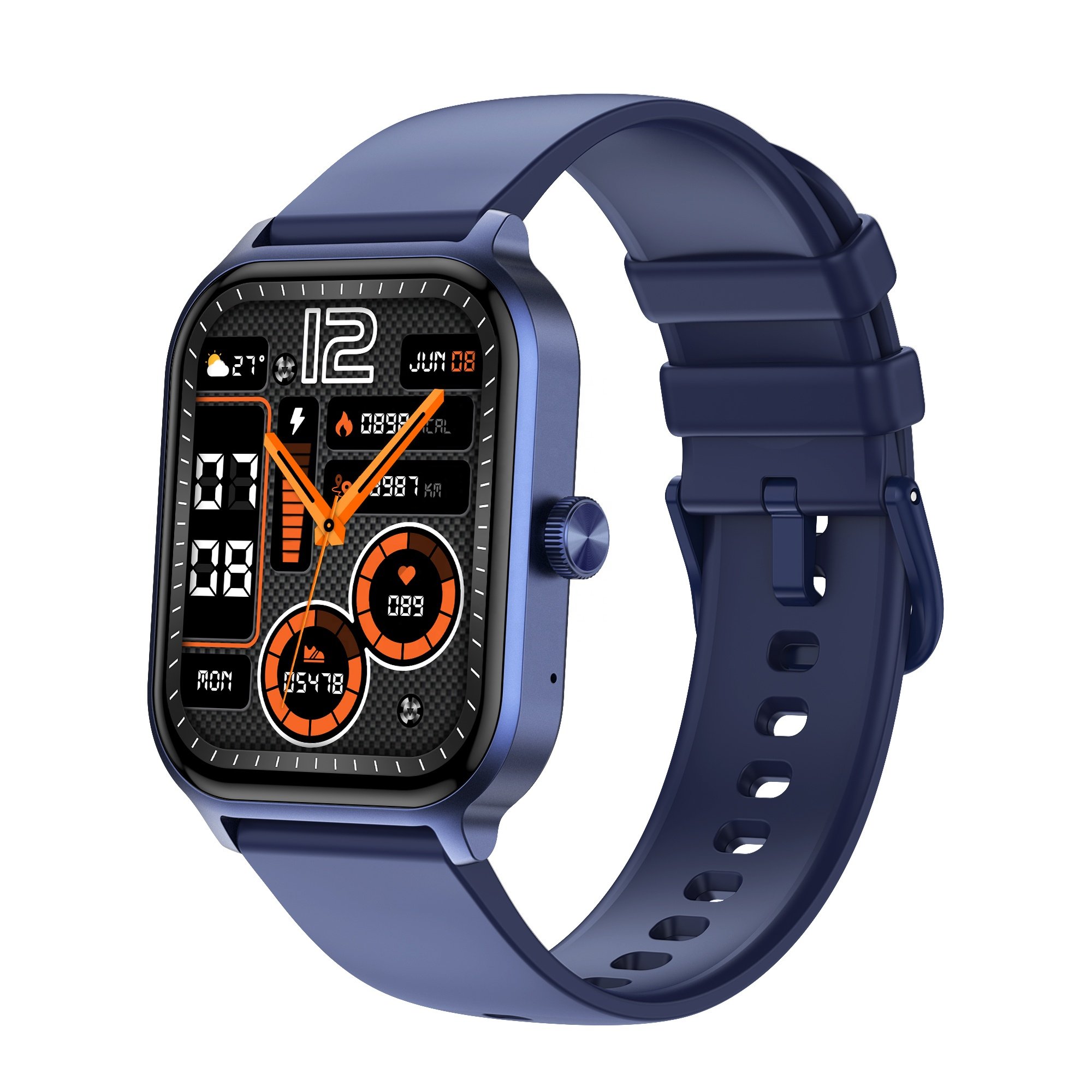 Christmas Gift 1.93 Inch Square SmartWatch P85 Da Fit App Steps Blood Pressure Oxygen Tracking Business Smart Watch