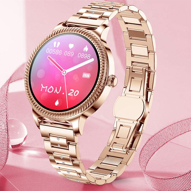 2022 women smartwatch for android Ios Fashion sports smart watch Fitness Tracker OLED Display Heart Rate Monitor smart Wristband