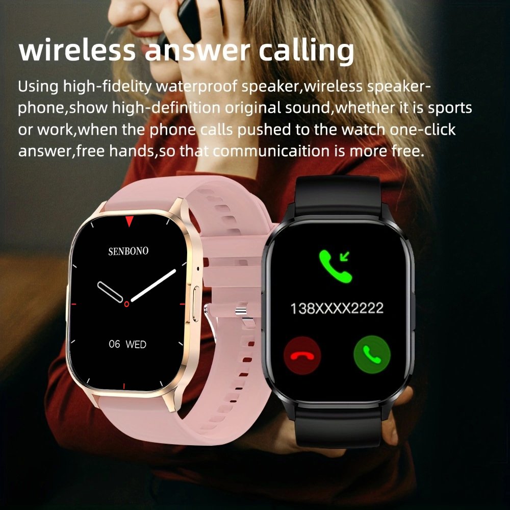 SENBONO Air3 stainless steel Smart watch Men AMOLED screen BT Call blood pressure Heart rate Smartwatch woman for Android iOS