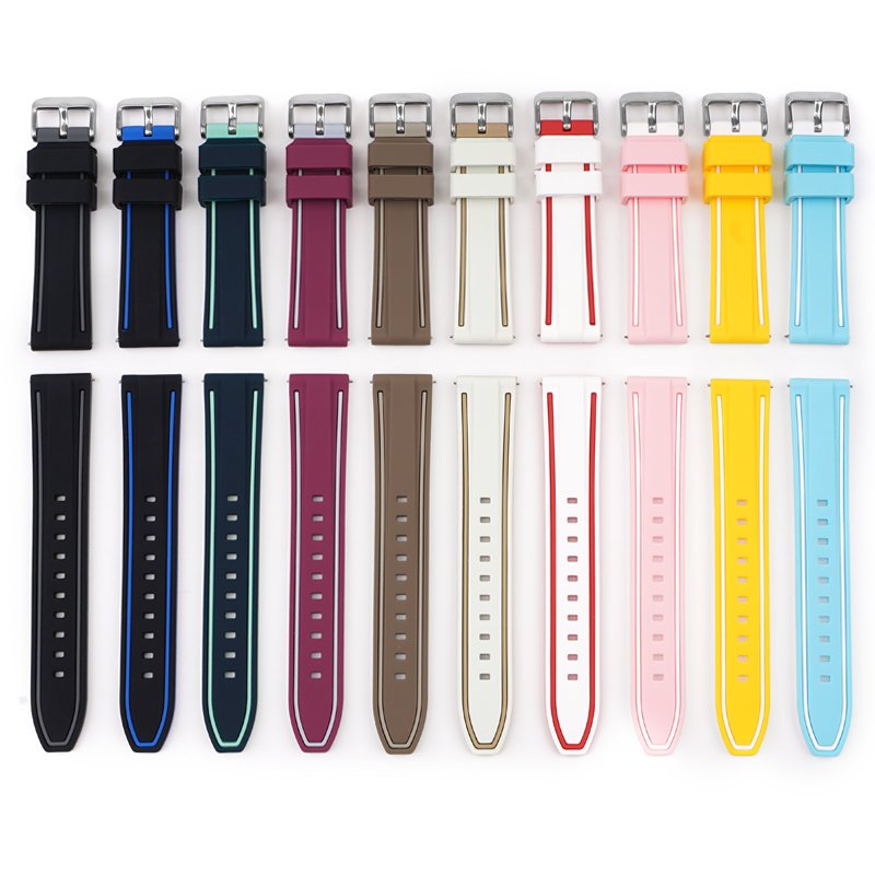 Wholesale 20mm 22mm 24mm 26mm Quick Release Wrist Bracelet Watchband Watch Bands Sport Silicone Rubber Smart Watch Straps