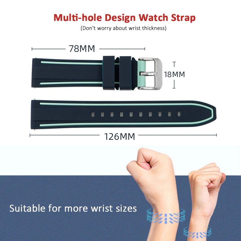 Wholesale 20mm 22mm 24mm 26mm Quick Release Wrist Bracelet Watchband Watch Bands Sport Silicone Rubber Smart Watch Straps