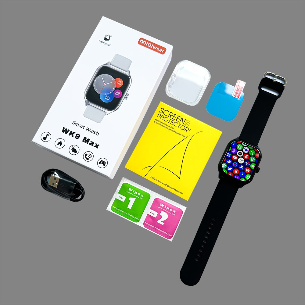 2024 ZTX Newly launched WK9 max Touch screen heart rate health monitor BT Call ladies smart watch For Women
