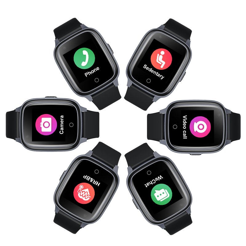 High Quality 4G Elderly GPS Smart Watch with Fall Detection SOS Simple Style