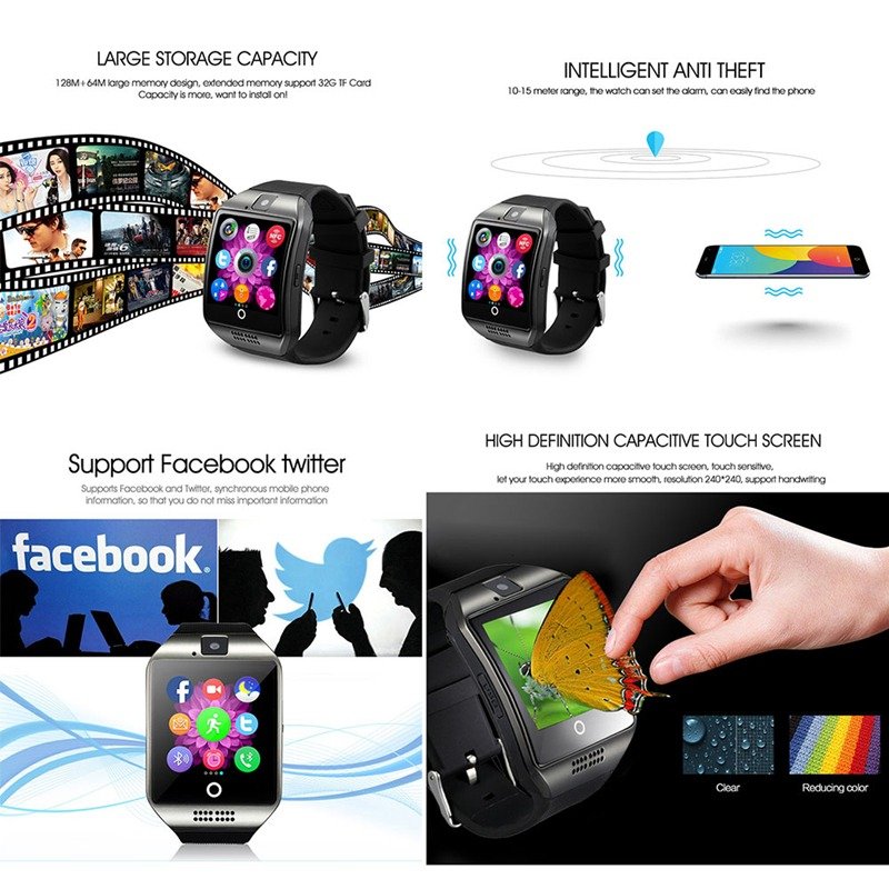 New Product Smartwatch Q18 For Android Smart Watch With Sim Card And Camera Mobile Watch Phone