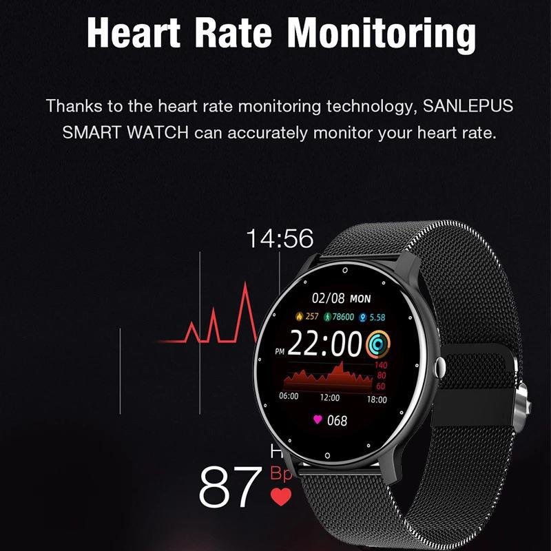 ZL02 ZL02D Round Smart Watch Men Women Sport Watch Pedometer Fitness Bracelet Sleep Monitoring Watches For IOS Android Phone