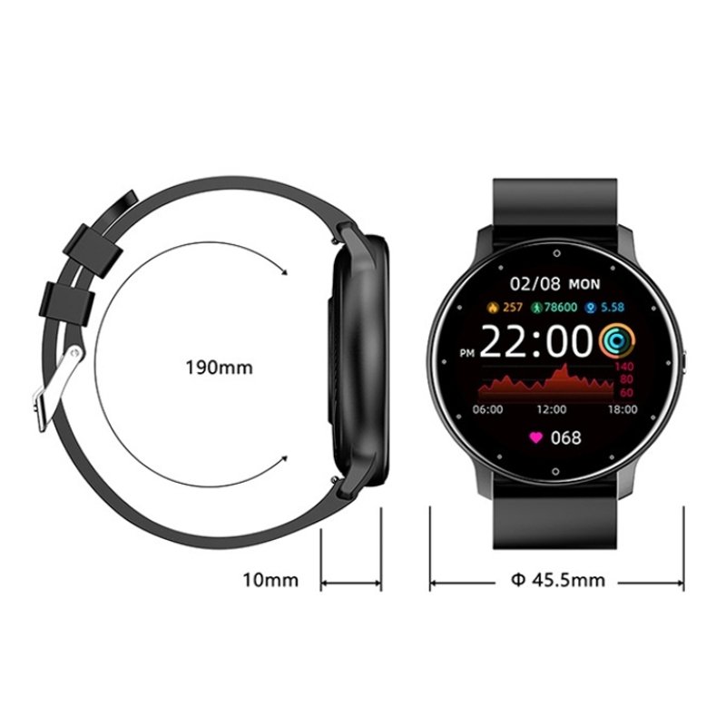 New Cheap Smart Watch ZL02 Heart Rate Monitoring Sleep Health Monitoring IP67 Waterproof Pedometer Smart Watch