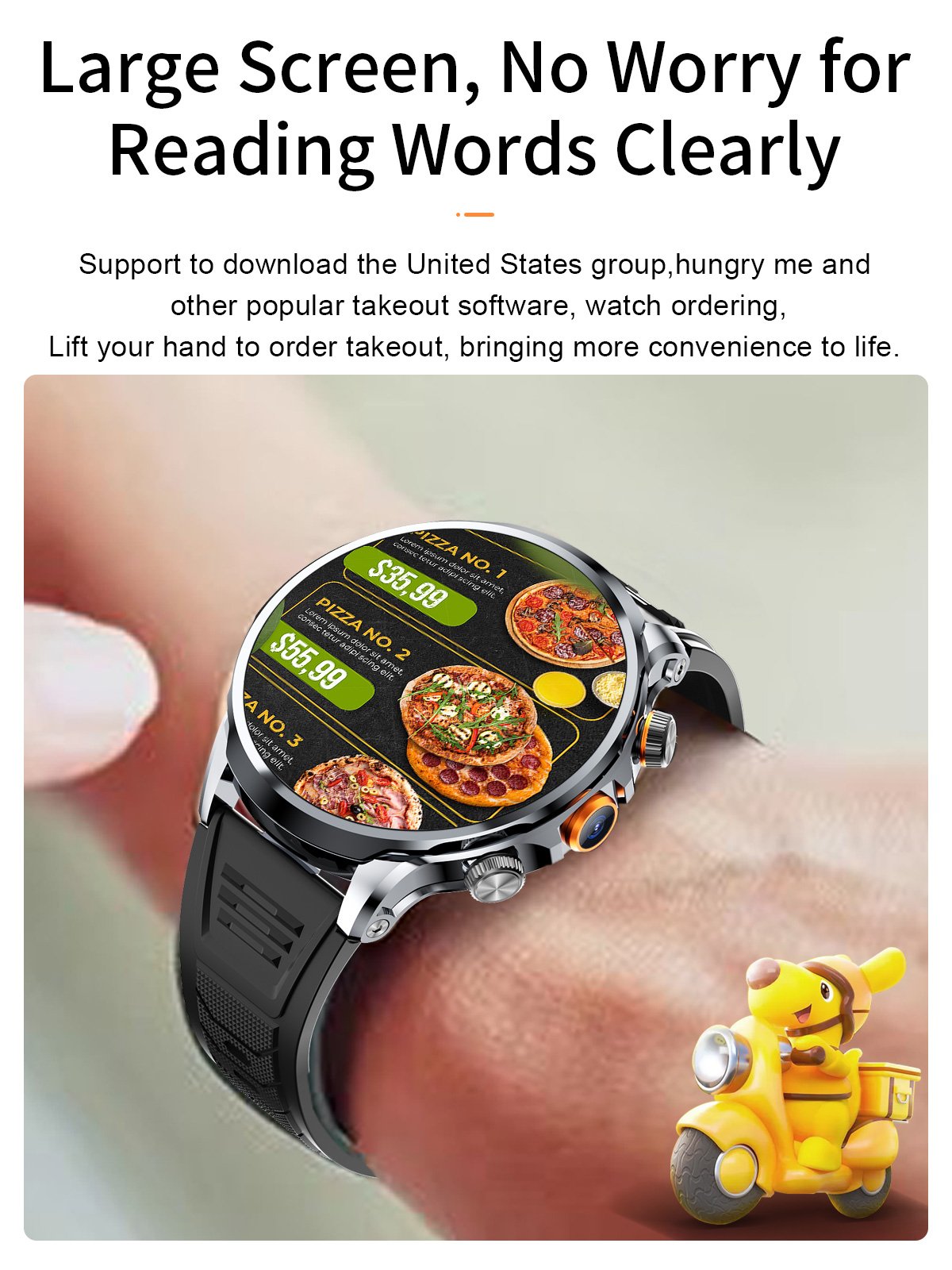 4G Network Brand Global Android New H18 Smart Watch Men's Dual HD Camera Full Touch Screen 8+128G H18 smartwatch SIM Call