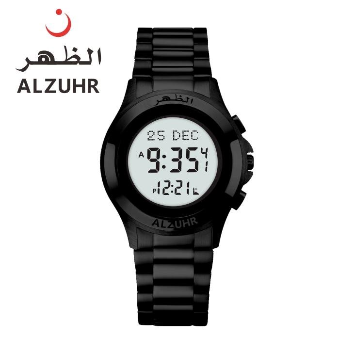 Factory price al fajr prayer watches dual time azan new design waterproof azan lovers watch for men ALZUHR505
