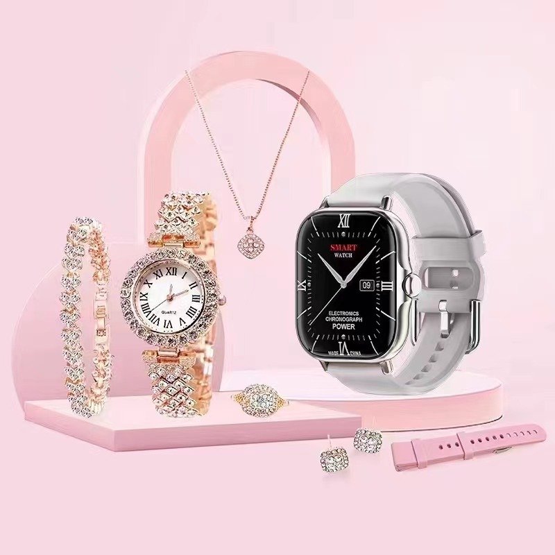 Luxury A89plus Smart watch 2024 Necklace Earrings Bracelet Ring A58 a68 a89 plus combo A68plus A58plus Smartwatch For ladies