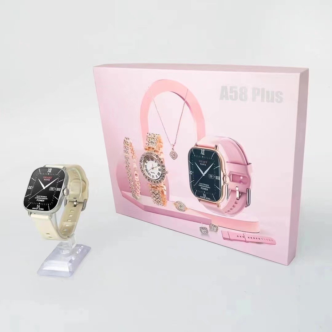Luxury A89plus Smart watch 2024 Necklace Earrings Bracelet Ring A58 a68 a89 plus combo A68plus A58plus Smartwatch For ladies