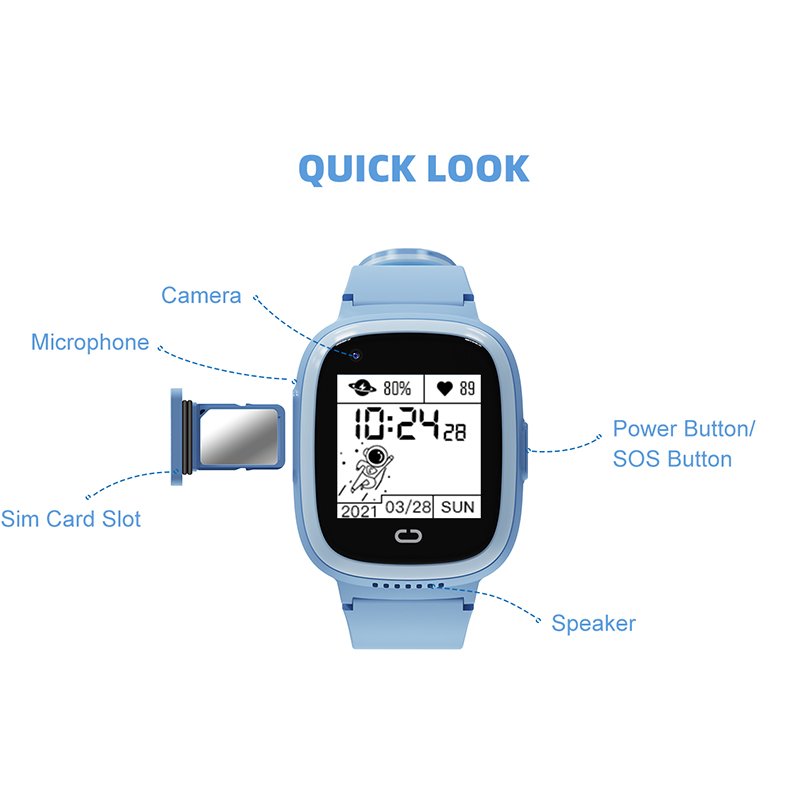 Kids Smart Watch Cellphone Call Smartwatch Clock Waterproof Smartwatch With SIM Card Child Boy Girls Fitness Tracker Watch