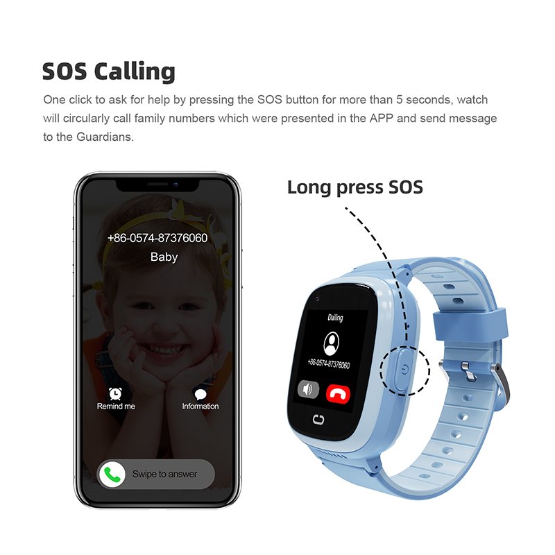 Kids Smart Watch Cellphone Call Smartwatch Clock Waterproof Smartwatch With SIM Card Child Boy Girls Fitness Tracker Watch