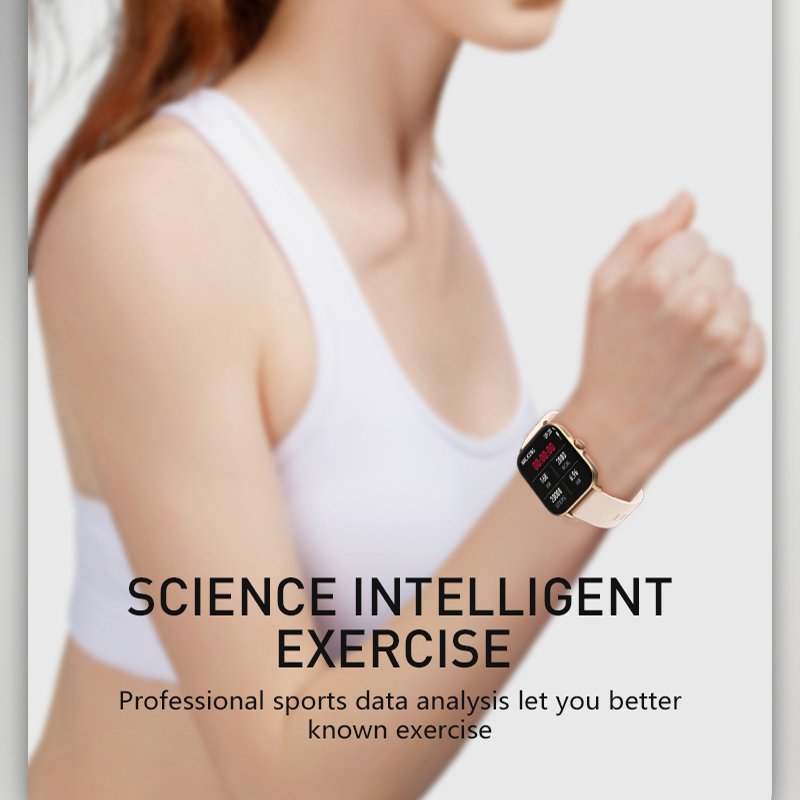 Smart Watch Men Women 1.7inch Full Touch Screen Fitness Tracker Sports Waterproof Heart Rate Smartwatch plus