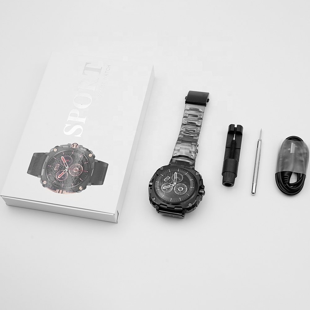 2024 Fashion AK71 Smart watch 1.43Inch AMOLED BT calling 400mAh IP68 Health Heart Rate outdoor sport compass smartwatch for Men