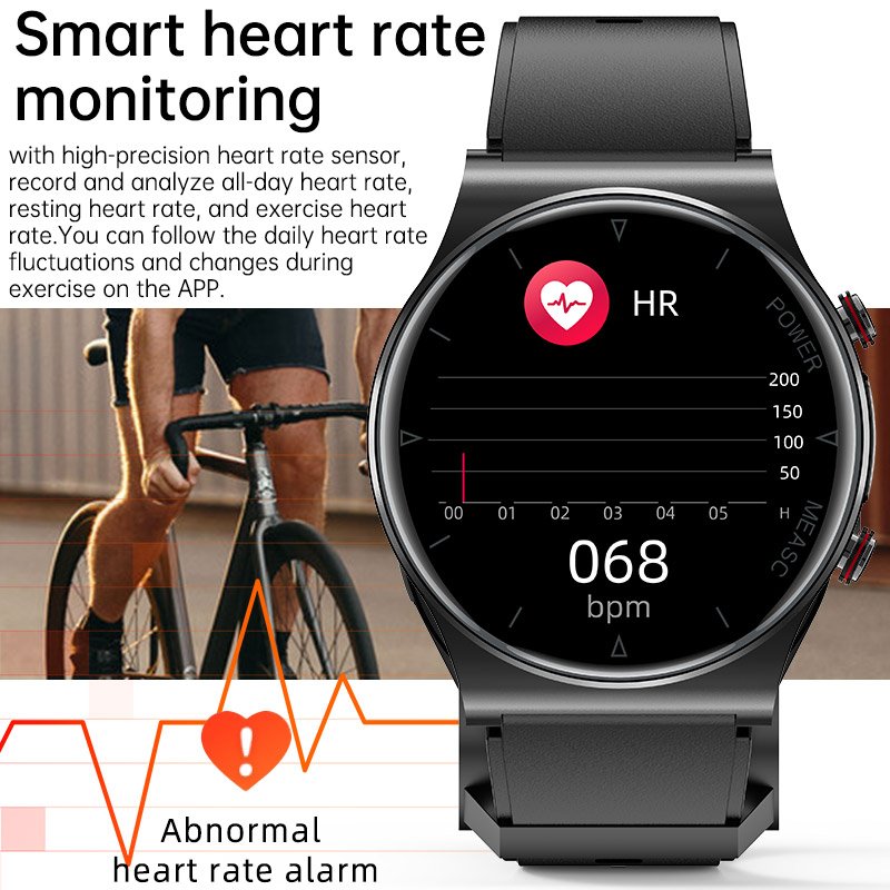 Smart watch temperature blood pressure sleep tracking monitor with detecting sleep statistics analysis band watch ecg