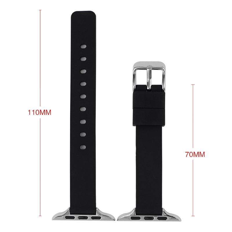Classic Quick Release Soft Silicone Replacement Watch Strap With Protective Cover For Smart Watch 38/40/41mm 42/44/45mm