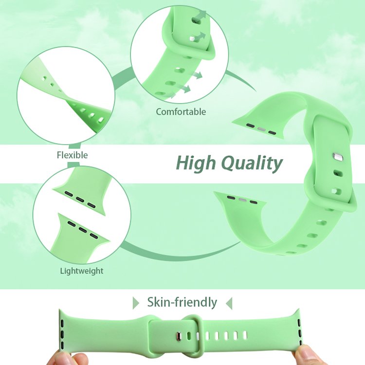 COOLYEP Customized Soft Silicone Smart Watch Strap Coolyep Bands Fit for Apple iWatch 4/5/6/7 Sizes 40mm 41mm 44mm 45mm