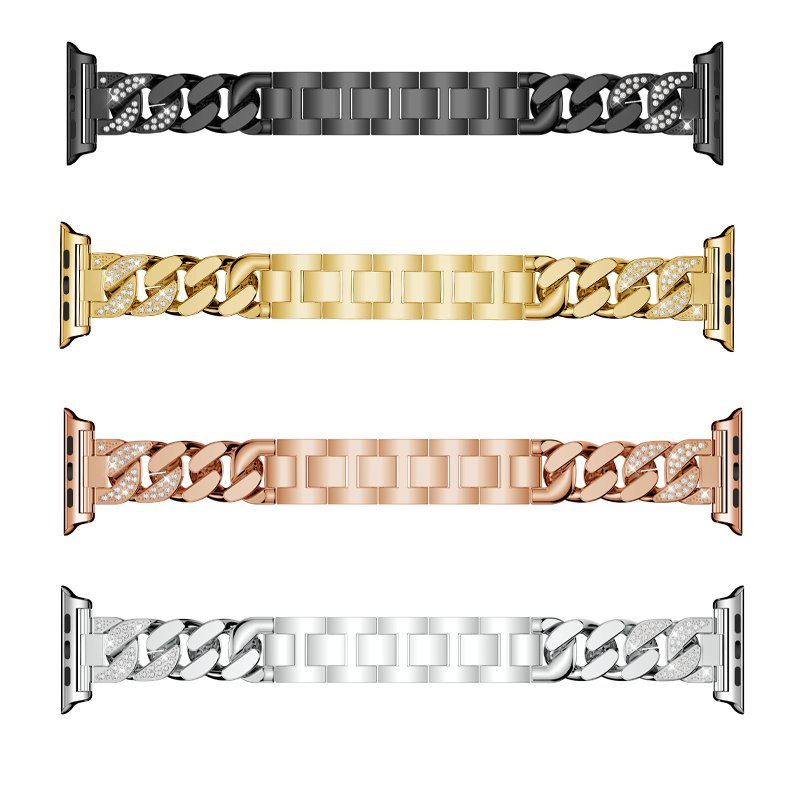 Luxury 22MM Metal Smart Watch Strap Women's stainless steel strap Business casual wear for apple watch Band