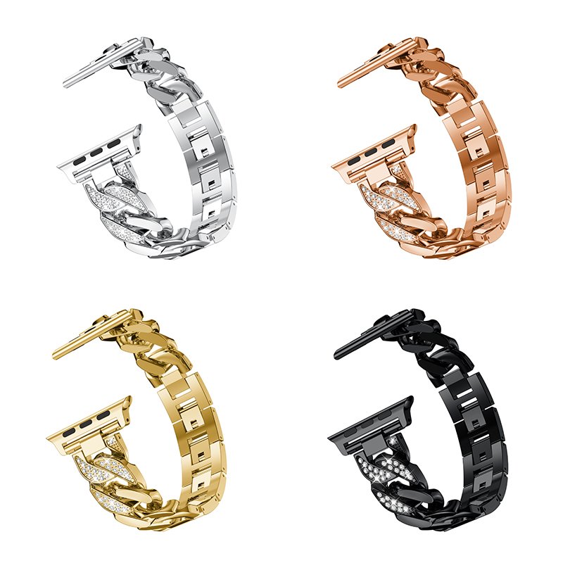 Luxury 22MM Metal Smart Watch Strap Women's stainless steel strap Business casual wear for apple watch Band