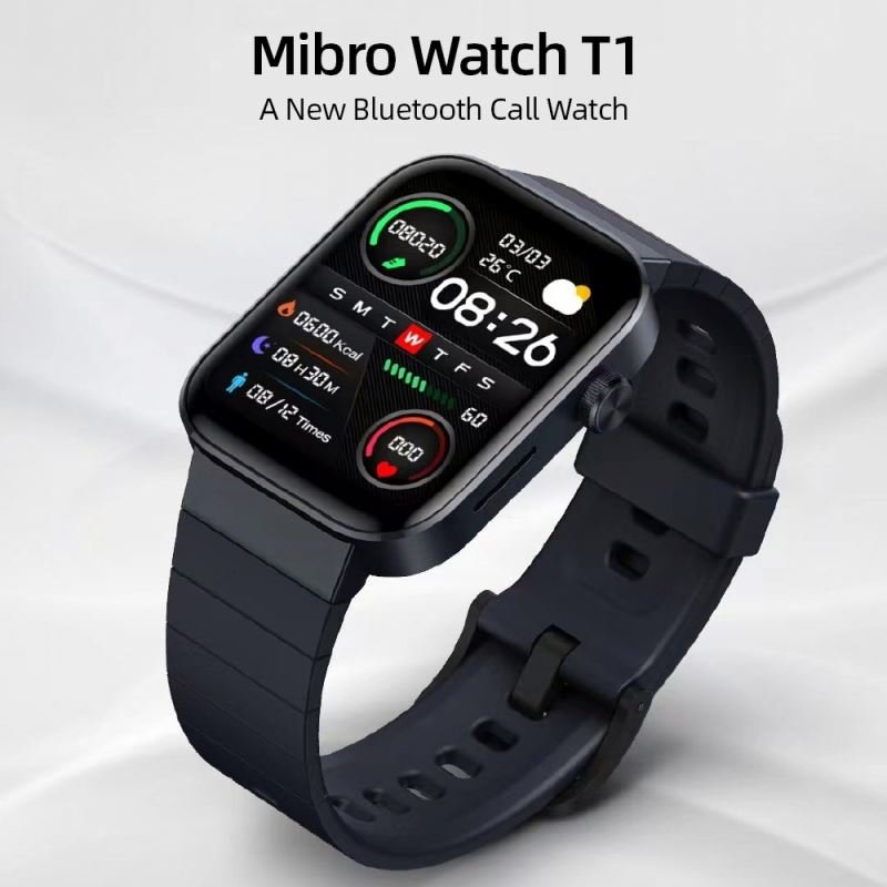 Global original Mibro T1 smart watch 1.6 inch AMOLED touch screen exercise heart rate monitor waterproof watch