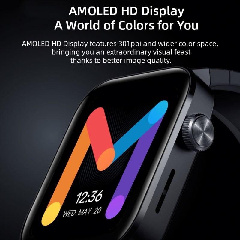 Global original Mibro T1 smart watch 1.6 inch AMOLED touch screen exercise heart rate monitor waterproof watch