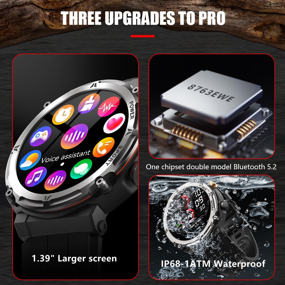 Maxtop Heart Rate Monitor Smartwatch Blood Pressure Tracker Wearable Devices Women Mobile Android Smart Watch