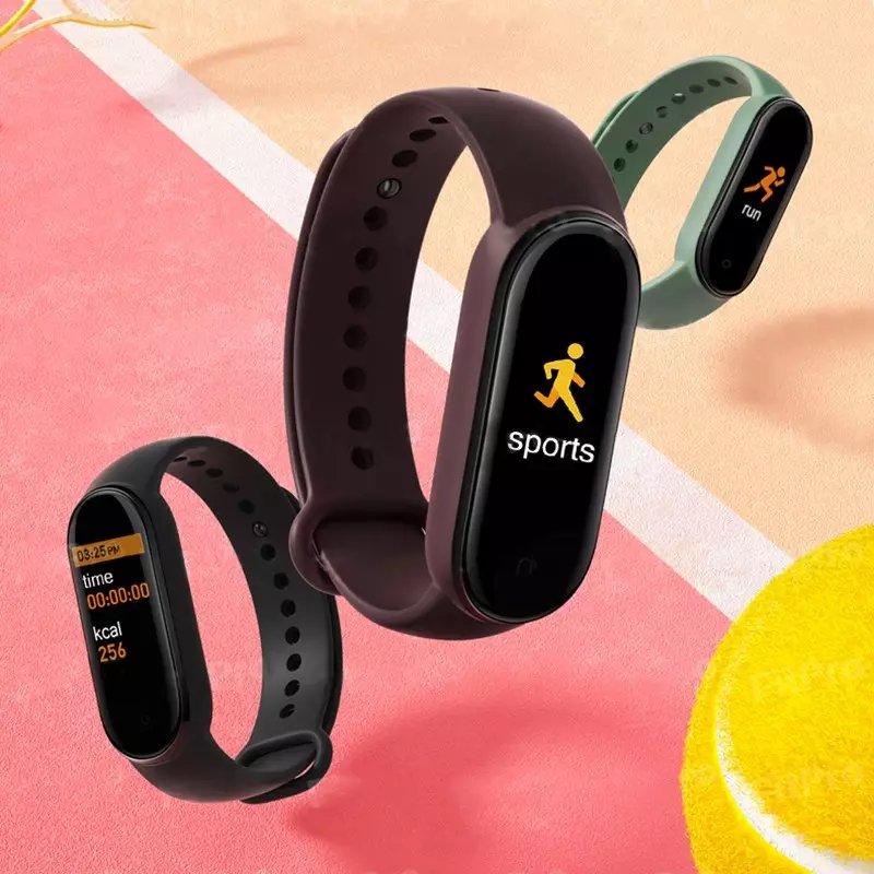 Newest Wireless Heart Rate Body Temperature Body Fat Test Fitness Tracker Monitor Watch M3 M4 M5 M6 Smart Watch Smart Bracelet