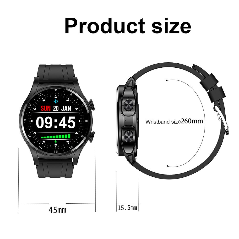 TWS 2 in 1 Smart Watch 2023 Upgrade watch smart phone easy to call GT66 Wearable devices BT music control TWS earbuds heart rate