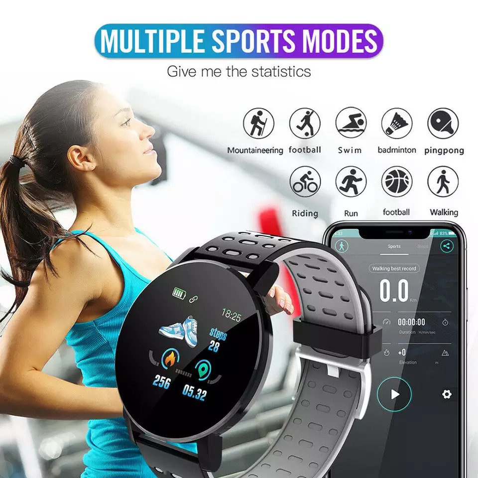 119Plus Smart Watch Bracelet Fitness Tracker Blood Pressure Heart Rate Women Men Sport Watches Smart Watch