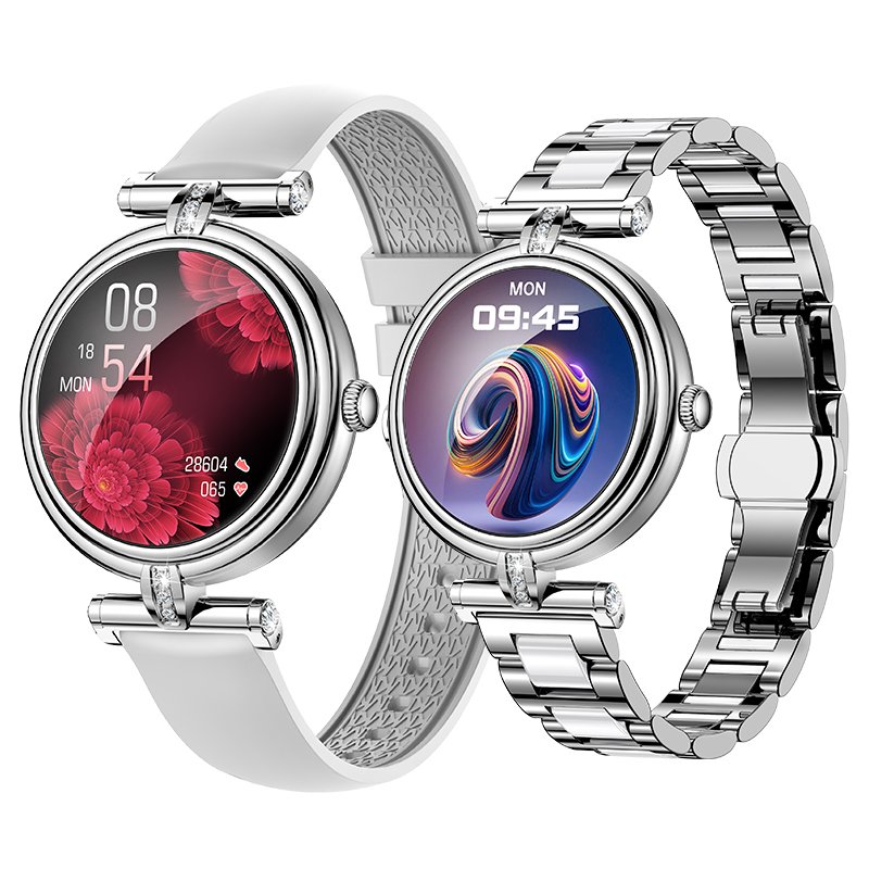New Fashion AK62 Lady Smart Watch for Women 2024 Double strap BT Calling Watch Heart Rate Blood Monitor Smartwatch for women