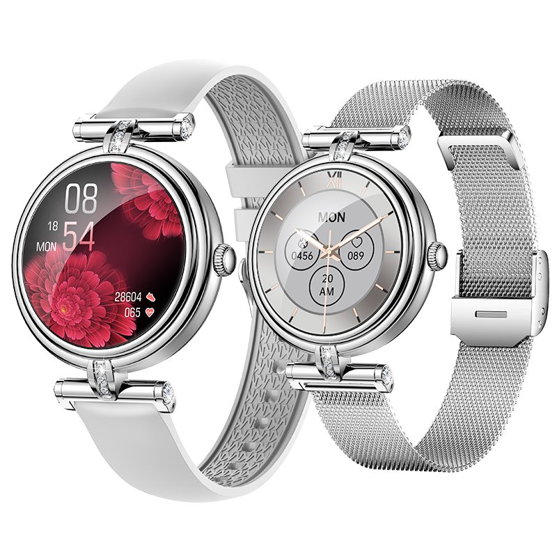 New Fashion AK62 Lady Smart Watch for Women 2024 Double strap BT Calling Watch Heart Rate Blood Monitor Smartwatch for women