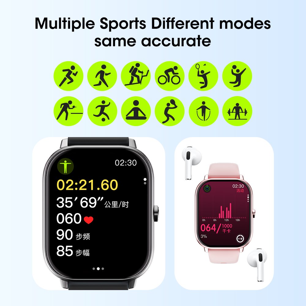 NEW GTS 4 pro Smart watch 2.06inch IPS screen 240*296 pixel Bluetooth call and IP54 waterproof ChatGPT GPS sports Smartwatch