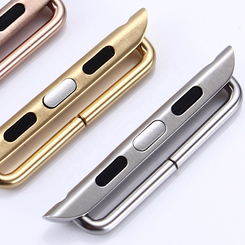 Keepwin 316L Stainless Steel 38 40 41 42 44 45 49 mm Smart Watch Band Accessories Part Adapter Screw Connector for Apple iWatch