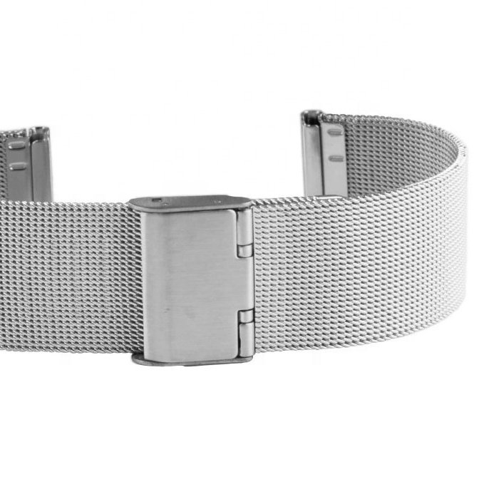 WD003 Unisex Stainless Steel Metal Watch Strap in Silver 8 24mm Wristbands Smart Watch Bands in Sizes 16mm 18mm 22mm