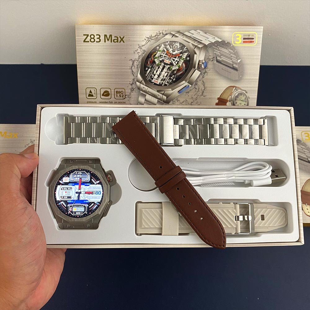3In1 Smartwatch Z83 Max With AMOLED Screen HD 1.52 inch Heart Rate Monitoring Z79 MAX Smartwatches IP68 Waterproof Smart Watches