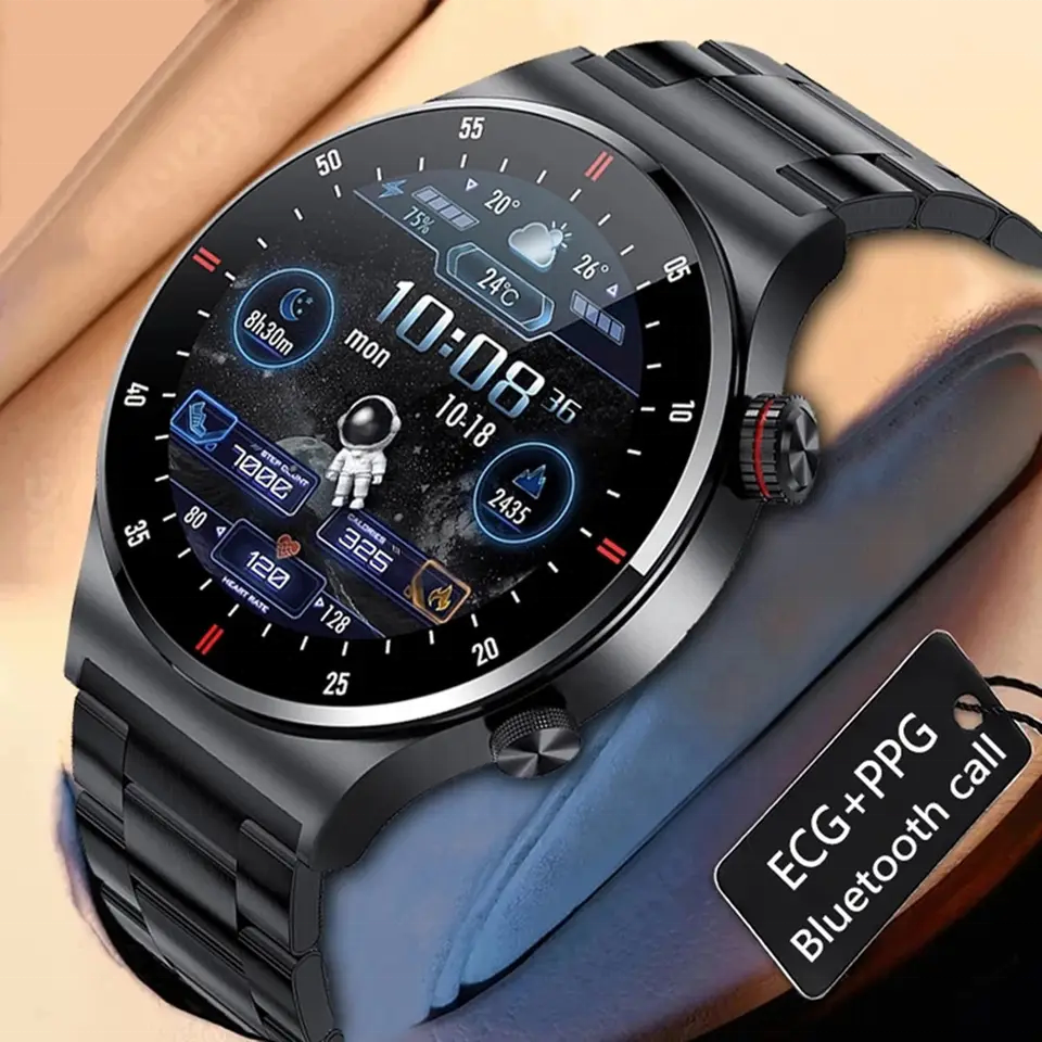 reloj inteligente QW33 Large HD Display Smart Watches Magnetic Charging with Multiple Sports Heatlth Monitoring Support NFC