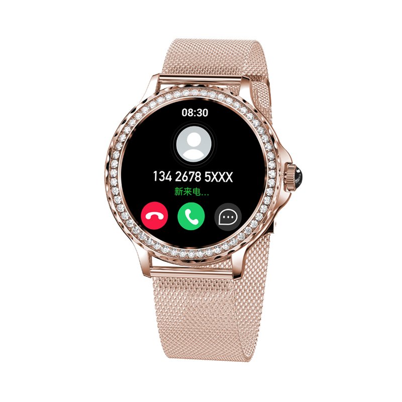 2023 KarenM Women's Smartwatch NX19 1.3 Inch 360X360 High Resolution Fitness Bracelet Lady Diamonds Smart Watch BT Call