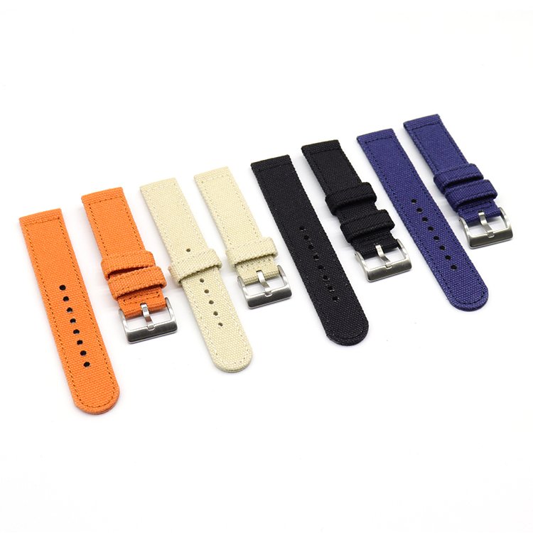 2024 newest hot selling simple durable smart watch band for ladies cotton canvas watch strap