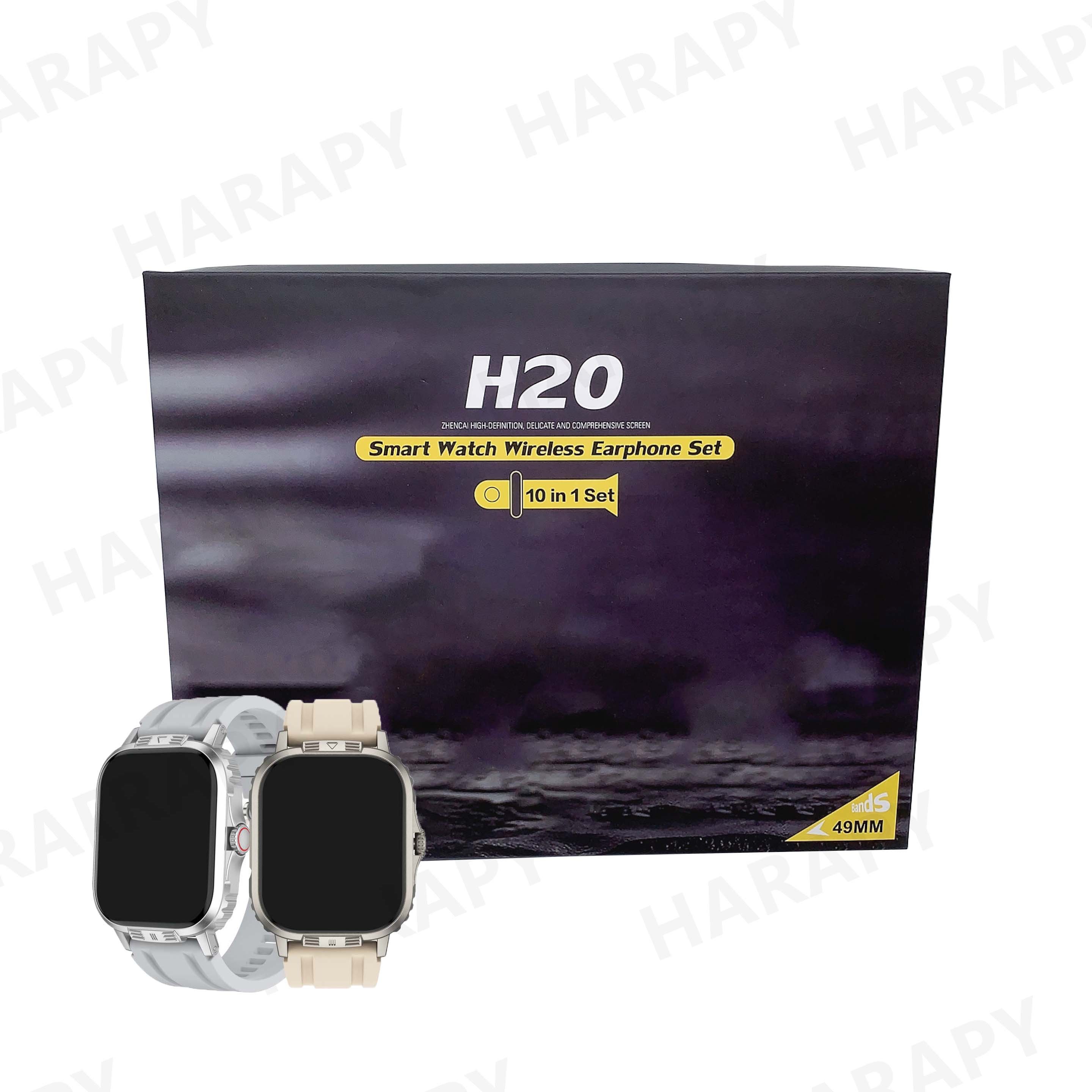 H20 ultra Smart watch 2.01 inch 10 in 1 Set Series 9 Sports Smartwatch Heart Rate H20ultra Smartwatches i20 MVP-135 i80 10in1