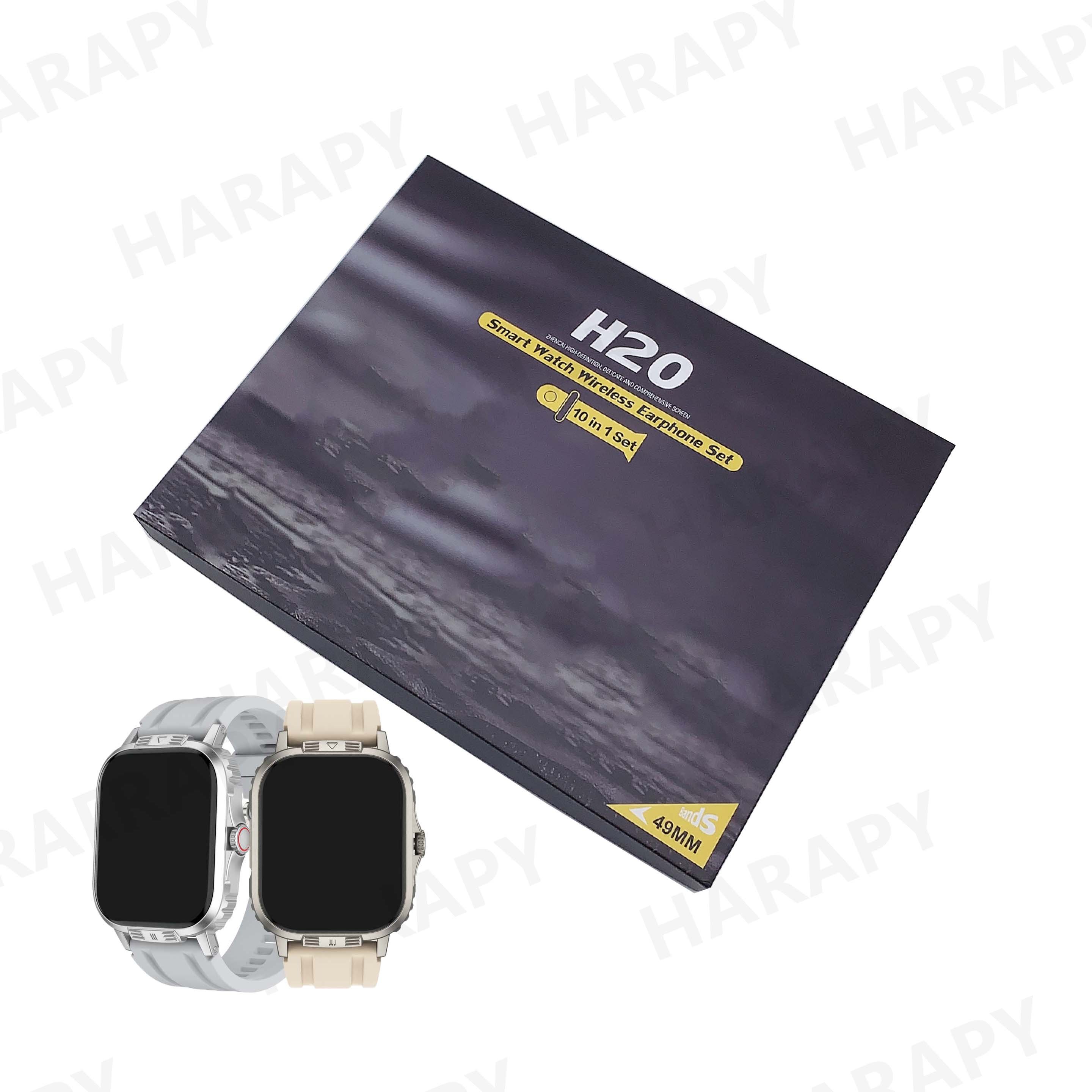 H20 ultra Smart watch 2.01 inch 10 in 1 Set Series 9 Sports Smartwatch Heart Rate H20ultra Smartwatches i20 MVP-135 i80 10in1