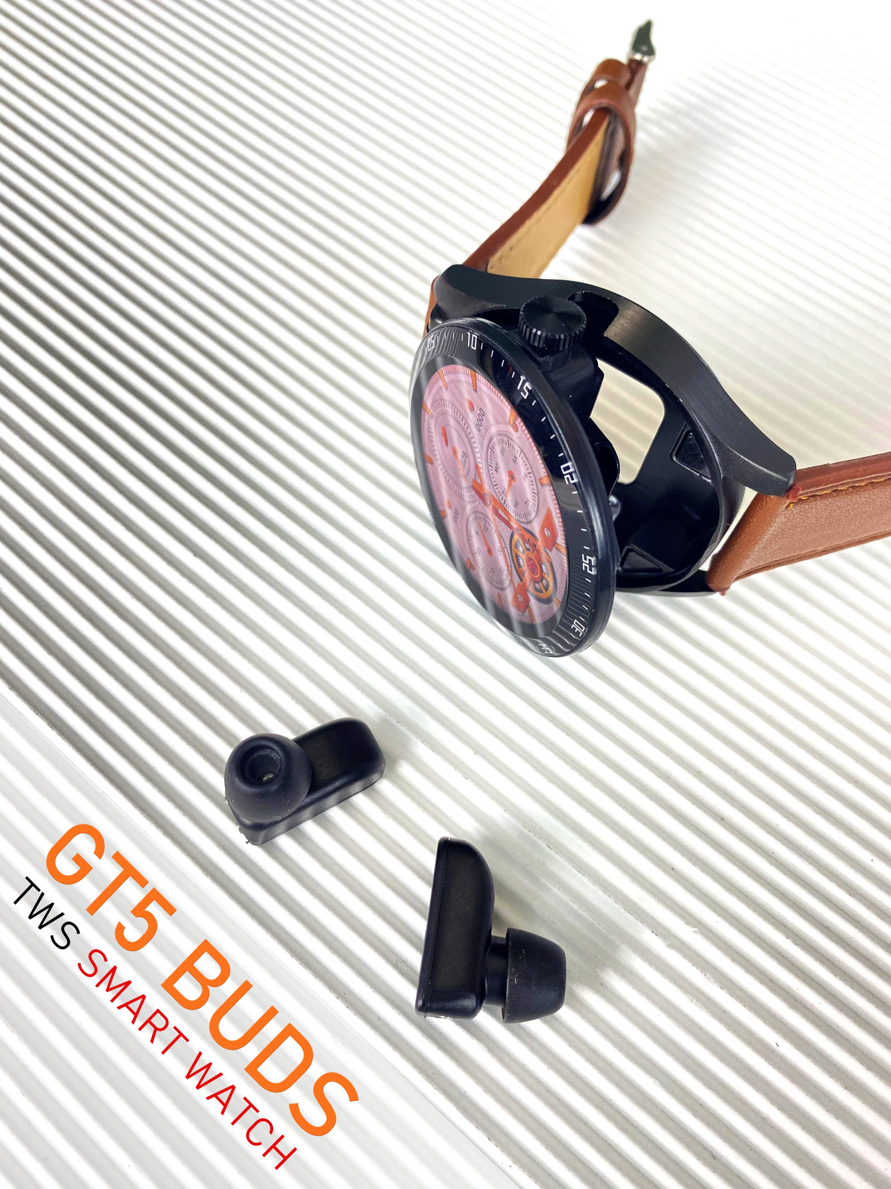 2024 New Gt5 Buds 1.45 Inch Smart Watch With Headphones Ip67 Waterproof Sports Call 2In1 Smart Watch With Earbuds