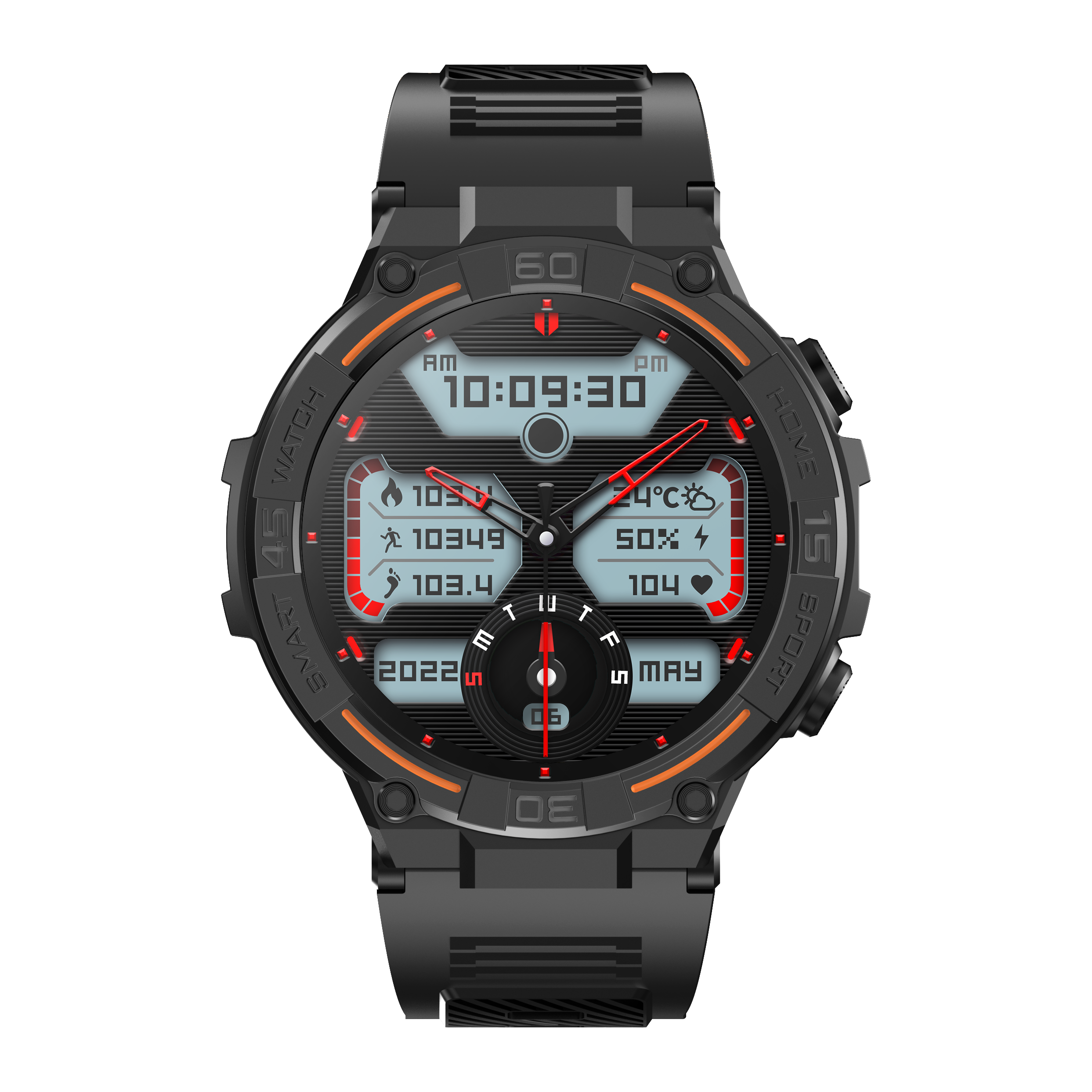2024 HW50 Outdoor Sport Smart Watches With Flashlight Screen Watch For Men And Women Direct Dial Multiple Colors