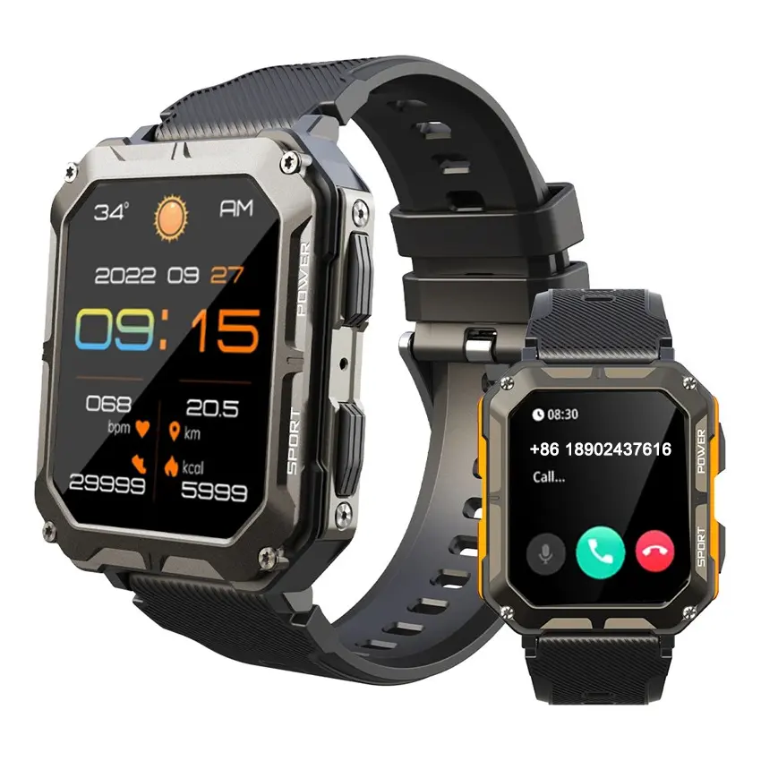 2023 New C20 Pro Sports Smartwatch 1.83-Inch Hd Large Screen 100+ Sports Modes Ip68 Waterproof Smart Watch