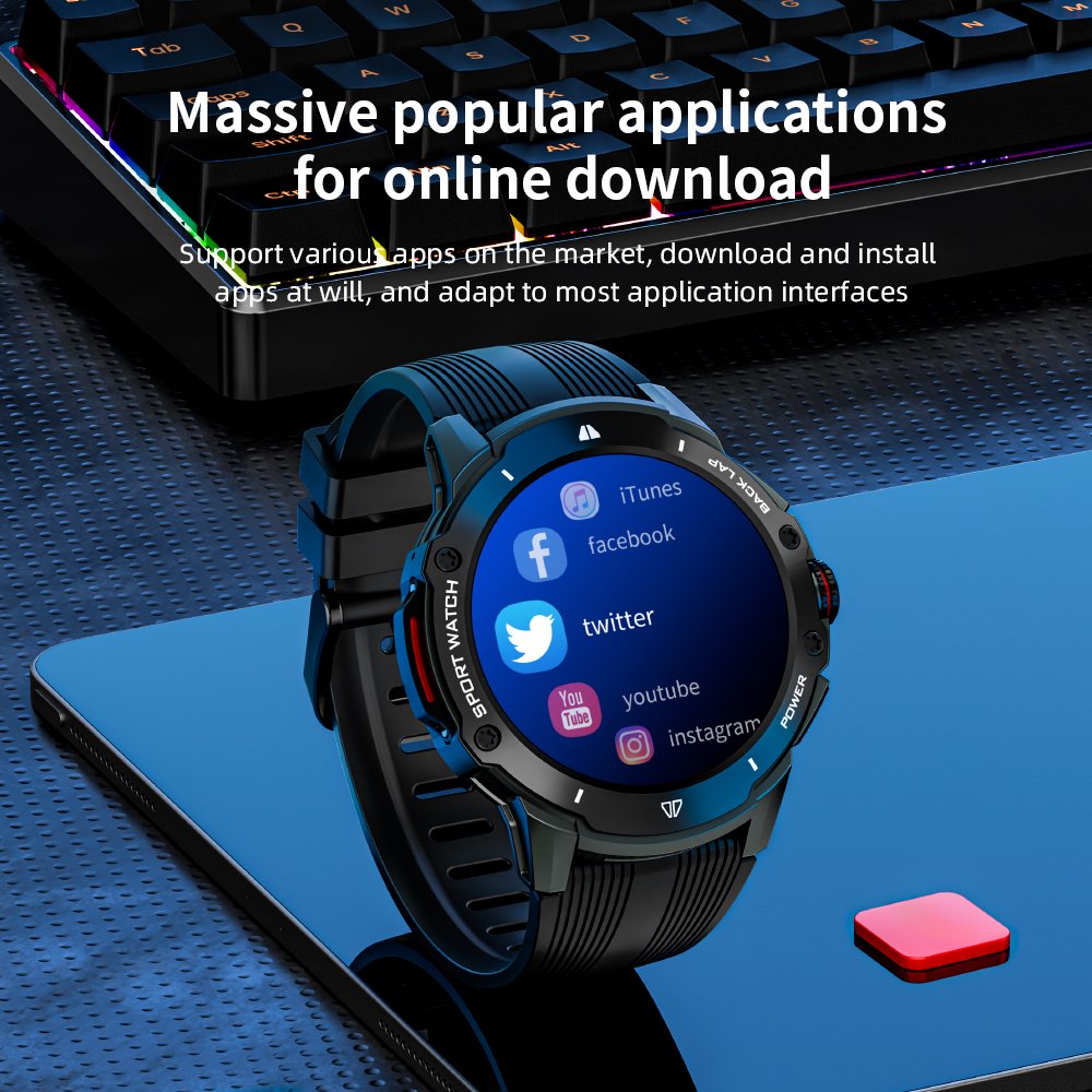 LOKMAT Android 8.1 system 4G LTE smartwatch 2+32GB 200W camera APPLLP 4G smart watches
