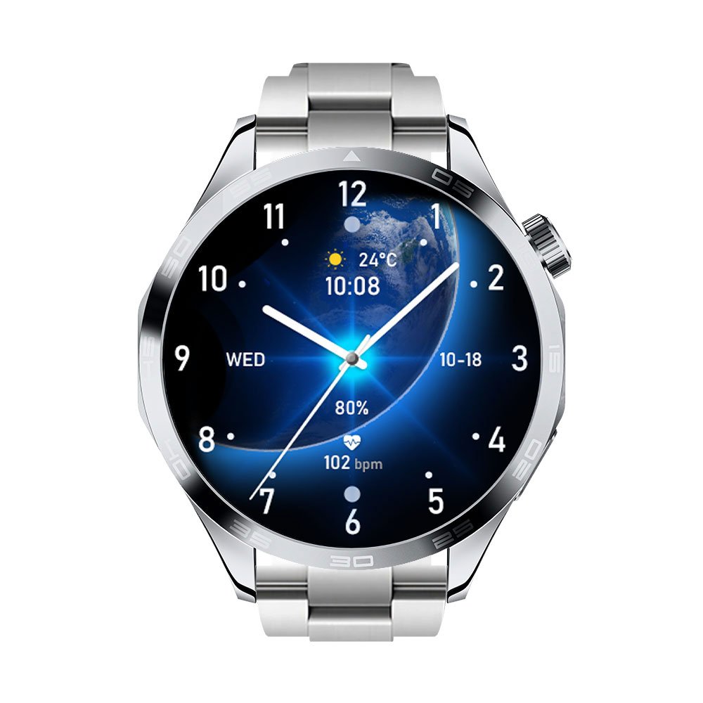HYX Men Luxury WS26 Smart Watch Wireless Charging WS-26 Watch Silicone Leather Stainless Steel Band Multiple Sports